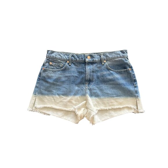 7 FOR ALL MANKIND Dip Dye Ombré Denim Shorts Size 29 - Picture 3 of 7